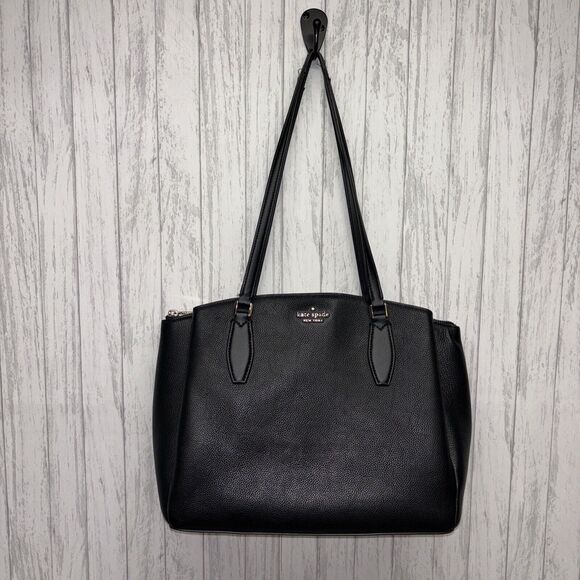 Women’s Kate Spade Monet Large Triple Tote Black Flawed - Picture 1 of 12